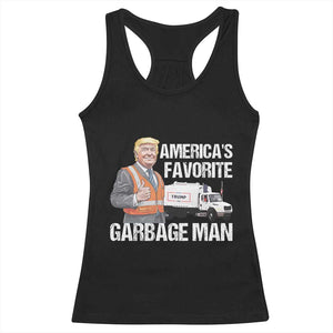 Trump 2024 Racerback Tank Top America's Favorite Garbage Man TS09 Black Print Your Wear
