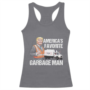 Trump 2024 Racerback Tank Top America's Favorite Garbage Man TS09 Charcoal Print Your Wear