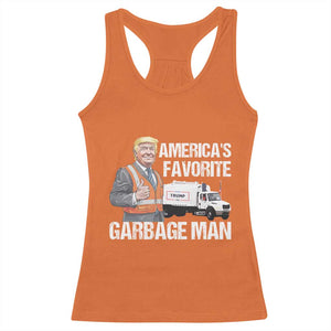 Trump 2024 Racerback Tank Top America's Favorite Garbage Man TS09 Orange Print Your Wear