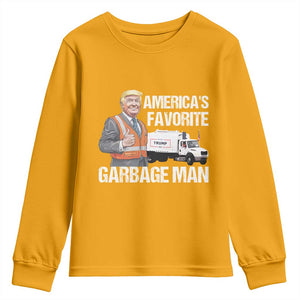 Trump 2024 Youth Sweatshirt America's Favorite Garbage Man TS09 Gold Print Your Wear