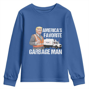 Trump 2024 Youth Sweatshirt America's Favorite Garbage Man TS09 Royal Blue Print Your Wear
