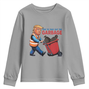 Trump 2024 Youth Sweatshirt Time To Take Out The Garbage TS09 Sport Gray Print Your Wear