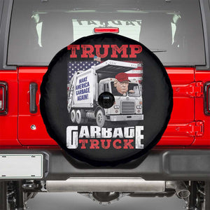 Trump 2024 Spare Tire Cover Trump Garbage Truck TS09 Black Print Your Wear