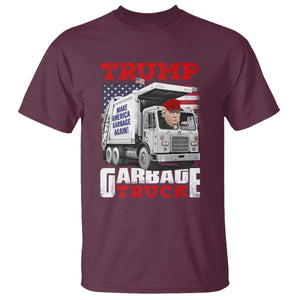 Trump 2024 T Shirt Trump Garbage Truck TS09 Maroon Print Your Wear