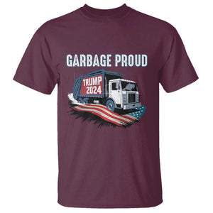 Trump 2024 T Shirt Garbage Proud Trump Garbage Truck TS09 Maroon Print Your Wear