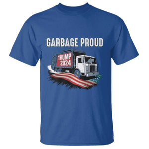 Trump 2024 T Shirt Garbage Proud Trump Garbage Truck TS09 Royal Blue Print Your Wear