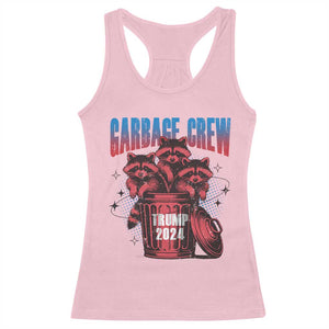 Trump 2024 Racerback Tank Top Garbage Crew Raccoon Trump Supporters TS09 Light Pink Print Your Wear