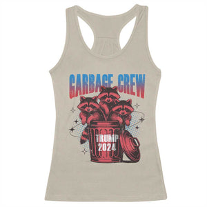Trump 2024 Racerback Tank Top Garbage Crew Raccoon Trump Supporters TS09 Sand Print Your Wear