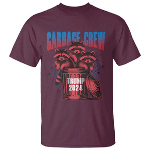 Trump 2024 T Shirt Garbage Crew Raccoon Trump Supporters TS09 Maroon Print Your Wear