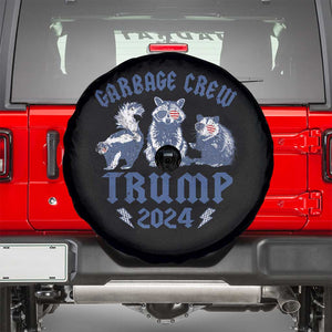 Trump 2024 Spare Tire Cover Garbage Crew Team Trash Raccoon Opossum Rat TS09 Black Print Your Wear