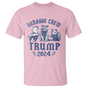 Trump 2024 T Shirt Garbage Crew Team Trash Raccoon Opossum Rat TS09 Light Pink Print Your Wear