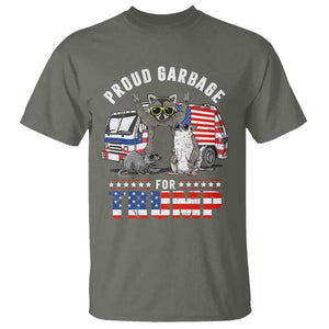 Trump 2024 T Shirt Proud Garbage For Trump Team Trash TS09 Military Green Print Your Wear