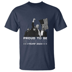 Trump 2024 T Shirt Proud To Be Garbage TS09 Navy Print Your Wear