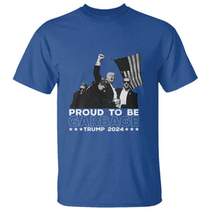Trump 2024 T Shirt Proud To Be Garbage TS09 Royal Blue Print Your Wear
