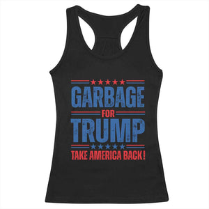 Trump 2024 Racerback Tank Top Garbage For Trump Take America Back TS09 Black Print Your Wear