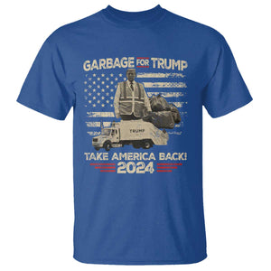 Trump 2024 T Shirt Garbage For Trump Truck Take America Back TS09 Royal Blue Print Your Wear