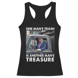 Trump Garbage Truck 2024 Racerback Tank Top One Man's Trash Is Another Man's Treasure TS09 Black Print Your Wear