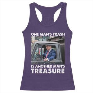 Trump Garbage Truck 2024 Racerback Tank Top One Man's Trash Is Another Man's Treasure TS09 Purple Print Your Wear