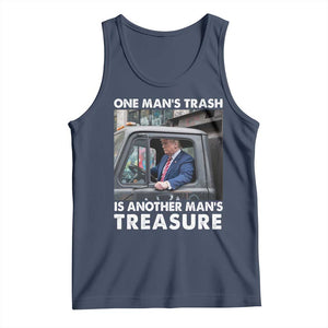 Trump Garbage Truck 2024 Tank Top One Man's Trash Is Another Man's Treasure TS09 Navy Print Your Wear