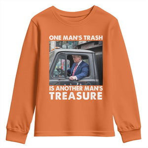Trump Garbage Truck 2024 Youth Sweatshirt One Man's Trash Is Another Man's Treasure TS09 Orange Print Your Wear