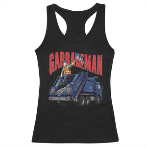 Garbageman Trump Garbage Truck 2024 Racerback Tank Top TS09 Black Print Your Wear