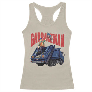 Garbageman Trump Garbage Truck 2024 Racerback Tank Top TS09 Sand Print Your Wear