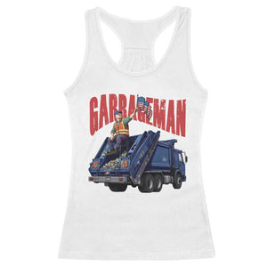 Garbageman Trump Garbage Truck 2024 Racerback Tank Top TS09 White Print Your Wear