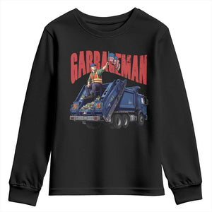 Garbageman Trump Garbage Truck 2024 Youth Sweatshirt TS09 Black Print Your Wear