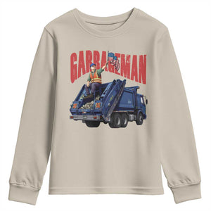 Garbageman Trump Garbage Truck 2024 Youth Sweatshirt TS09 Sand Print Your Wear