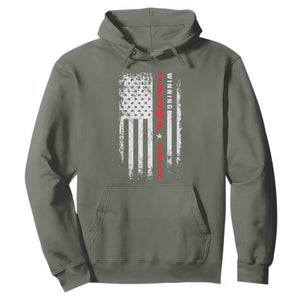 Trump 2024 Hoodie Winning US President American Flag Patriotic TS09 Military Green Print Your Wear