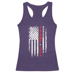 Trump 2024 Racerback Tank Top Winning US President American Flag Patriotic TS09 Purple Print Your Wear