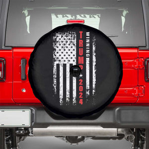 Trump 2024 Spare Tire Cover Winning US President American Flag Patriotic TS09 Black Print Your Wear