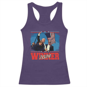 Trump 2024 Racerback Tank Top Winner US President American Patriotic TS09 Purple Print Your Wear