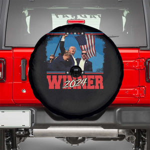 Trump 2024 Spare Tire Cover Winner US President American Patriotic TS09 Black Print Your Wear