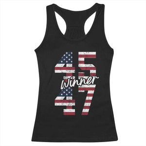 Trump 2024 Racerback Tank Top Winner 45 47 US President American Patriotic TS09 Black Print Your Wear