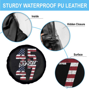 Trump 2024 Spare Tire Cover Winner 45 47 US President American Patriotic TS09 Print Your Wear