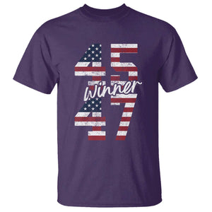 Trump 2024 T Shirt Winner 45 47 US President American Patriotic TS09 Purple Print Your Wear