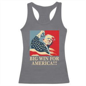 Trump Won 2024 Racerback Tank Top Big Win For America TS09 Charcoal Print Your Wear