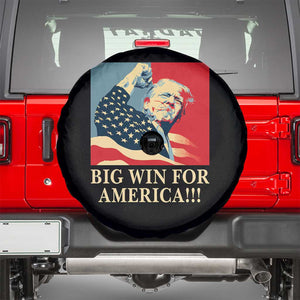 Trump Won 2024 Spare Tire Cover Big Win For America TS09 Black Print Your Wear
