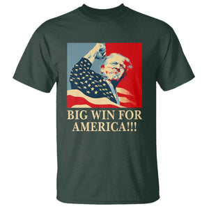 Trump Won 2024 T Shirt Big Win For America TS09 Dark Forest Green Print Your Wear