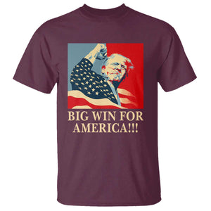 Trump Won 2024 T Shirt Big Win For America TS09 Maroon Print Your Wear
