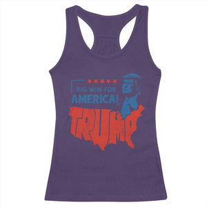 Trump Won 2024 Racerback Tank Top Big Win For America Patriotic TS09 Purple Print Your Wear