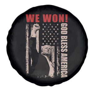 Trump 2024 Spare Tire Cover We Won God Bless America TS09 Print Your Wear