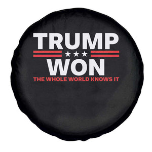 Trump Won 2024 Spare Tire Cover The Whole World Knows It TS09 Print Your Wear