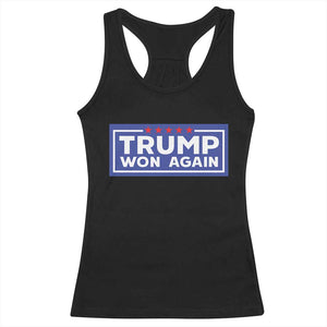 Trump Won Again 2024 Racerback Tank Top TS09 Black Print Your Wear