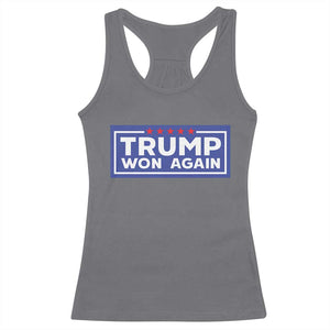 Trump Won Again 2024 Racerback Tank Top TS09 Charcoal Print Your Wear