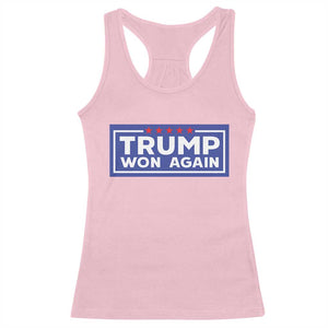 Trump Won Again 2024 Racerback Tank Top TS09 Light Pink Print Your Wear