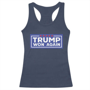 Trump Won Again 2024 Racerback Tank Top TS09 Navy Print Your Wear