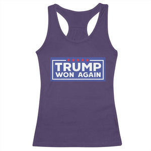 Trump Won Again 2024 Racerback Tank Top TS09 Purple Print Your Wear