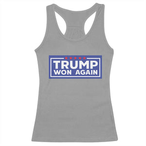 Trump Won Again 2024 Racerback Tank Top TS09 Sport Gray Print Your Wear